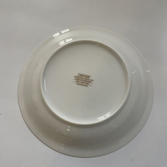 DANSK Snowflake Set of 3 Bread Butter Plates Gold Accents Discontinued - Picture 3 of 7